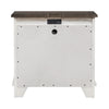River Place 3 Drawer Nightstand with Charging Station in Riverstone White and Tobacco image