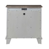River Place Bedside Chest with Charging Station in Riverstone White and Tobacco