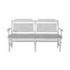 River Place Panel Back Bench in Riverstone White & Tobacco