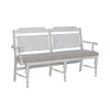 River Place Panel Back Bench in Riverstone White & Tobacco image