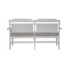 River Place Panel Back Bench in Riverstone White & Tobacco image