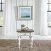 Liberty Furniture River Place End Table in Riverstone White & Tobacco