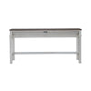 Liberty Furniture River Place Console Bar Table in Riverstone White & Tobacco