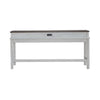 Liberty Furniture River Place Console Bar Table in Riverstone White & Tobacco