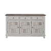 River Place Accent Server in Riverstone White & Tobacco