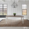 River Place Rectangular Leg Table in Riverstone White & Tobacco