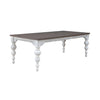 River Place Rectangular Leg Table in Riverstone White & Tobacco