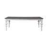 River Place Rectangular Leg Table in Riverstone White & Tobacco