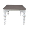 River Place Rectangular Leg Table in Riverstone White & Tobacco