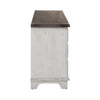 River Place Entertainment Console in Riverstone White/Tobacco