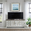 River Place Entertainment Console in Riverstone White/Tobacco image