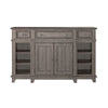 Liberty Furniture River Place Breakfront Server in Riverstone Gray & Tobacco