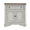 Magnolia Manor Accent Cabinet in Antique White & Weathered Bark EST SHIP TIME APPX 4 WEEKS image