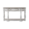 Magnolia Manor 56 Inch Hall Console Table in Antique White Base w/ Weathered Bark Tops image
