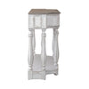 Magnolia Manor 56 Inch Hall Console Table in Antique White Base w/ Weathered Bark Tops image