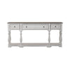 Magnolia Manor 72 Inch Hall Console Table in Antique White Base w/ Weathered Bark Tops image