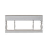 Magnolia Manor 72 Inch Hall Console Table in Antique White Base w/ Weathered Bark Tops image