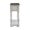 Magnolia Manor Hall Console in Antique White & Weathered Bark EST SHIP TIME APPX 4 WEEKS image