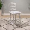 Liberty Furniture Magnolia Manor Ladderback Swivel Counter Height Chair (Set of 2) in Antique White & Weathered Bark image