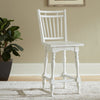 Liberty Furniture Magnolia Manor Spindle Back Swivel Counter Height Chair (Set of 2) in Antique White & Weathered Bark image