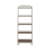 Magnolia Manor Leaning Pier Bookcase in Antique White & Weathered Bark