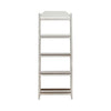 Magnolia Manor Leaning Pier Bookcase in Antique White & Weathered Bark