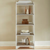Magnolia Manor Leaning Pier Bookcase in Antique White & Weathered Bark image