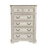 Magnolia Manor King California Upholstered Bed, Dresser & Mirror, Chest