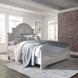 Liberty Magnolia Manor King Panel Bed in Antique White 244-BR-KPB image
