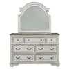 Magnolia Manor King Panel Bed, Dresser & Mirror