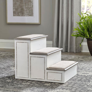Liberty Magnolia Manor Pet Steps in Antique White image