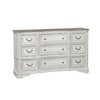 Magnolia Manor Leg 9 Drawer Dresser in Antique White image