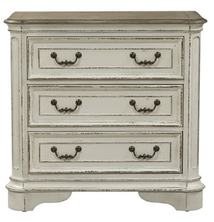Liberty Magnolia Manor 3 Drawer Bedside Chest in Antique White image
