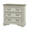 Magnolia Manor 3 Drawer Bedside Chest in Antique White image