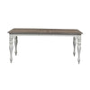 Liberty Furniture Magnolia Manor Leg Table in Antique White Base w/ Weathered Bark Tops image