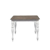 Magnolia Manor Leg Table in Antique White Base w/ Weathered Bark Tops