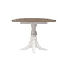 Liberty Furniture Magnolia Manor Drop Leaf Table in Antique White Base w/ Weathered Bark Tops