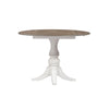 Liberty Furniture Magnolia Manor Drop Leaf Table in Antique White Base w/ Weathered Bark Tops image
