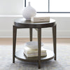Liberty Furniture Penton Round End Table in Espresso Stone268-OT1020