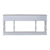 Magnolia Manor 72 Inch Hall Console Table in Antique White Base w/ Weathered Bark Tops image