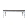 River Place Rectangular Leg Table in Riverstone White & Tobacco image