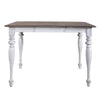 Ocean Isle Gathering Table in Antique White with Weathered Pine image
