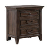 Paradise Valley Nightstand with Charging Station in Saddle Brown image