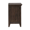 Paradise Valley Nightstand with Charging Station in Saddle Brown