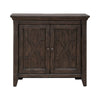 Paradise Valley 2 Door Bedside Chest with Charging Station in Saddle Brown
