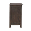 Paradise Valley 2 Door Bedside Chest with Charging Station in Saddle Brown