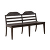 Paradise Valley Ladder Back Bench in Saddle Brown