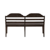 Paradise Valley Ladder Back Bench in Saddle Brown