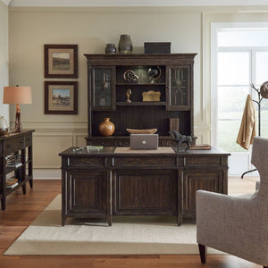 Liberty Furniture Paradise Valley 5 Piece Executive Set in Saddle Brown image