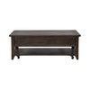 Paradise Valley Rectangular Cocktail Table in Saddle Brown
